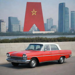 North Korean car, showcasing their unique design language