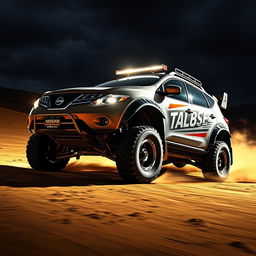 A dynamic 2010 Nissan Murano Z51, tuned for racing with a rugged off-road style