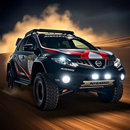 A bold 2010 Nissan Murano Z51, custom modified with a race tuning style and adorned with a striking Nismo livery