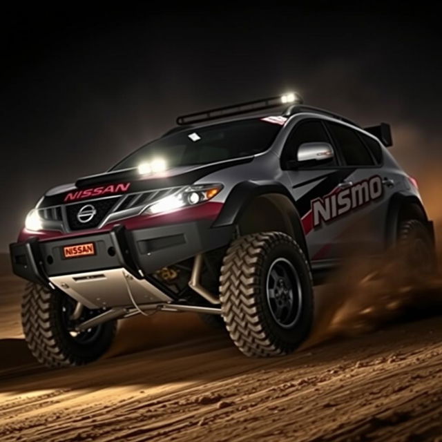 An exhilarating 2010 Nissan Murano Z51, showcasing a dynamic race tuning style with an eye-catching Nismo livery