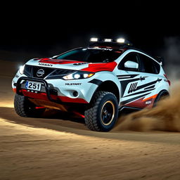 An exhilarating 2010 Nissan Murano Z51, showcasing a dynamic race tuning style with an eye-catching Nismo livery