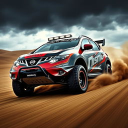 An aggressive 2010 Nissan Murano Z51, customized in a race tuning style featuring an eye-catching Nismo livery
