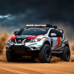 An aggressive 2010 Nissan Murano Z51, customized in a race tuning style featuring an eye-catching Nismo livery