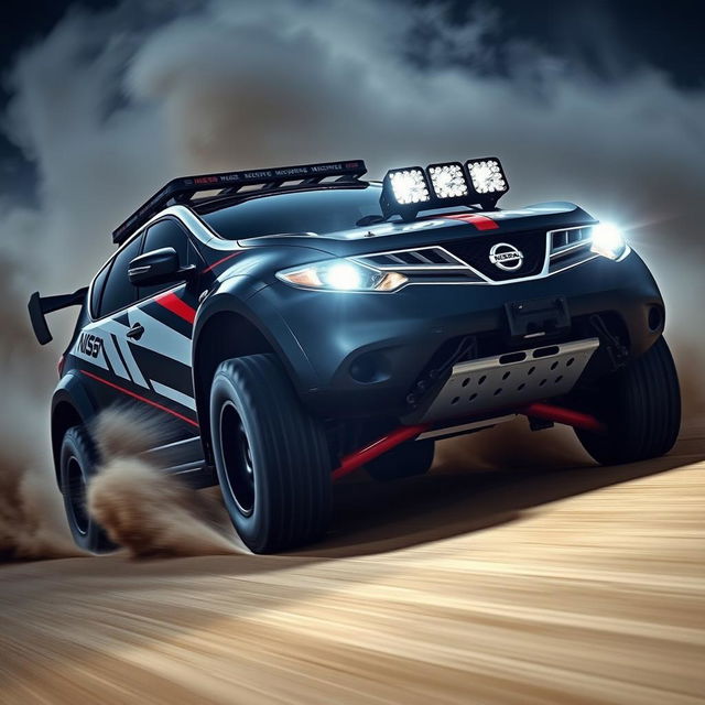 An aggressive 2010 Nissan Murano Z51, expertly tuned in a race style and featuring a striking Nismo livery