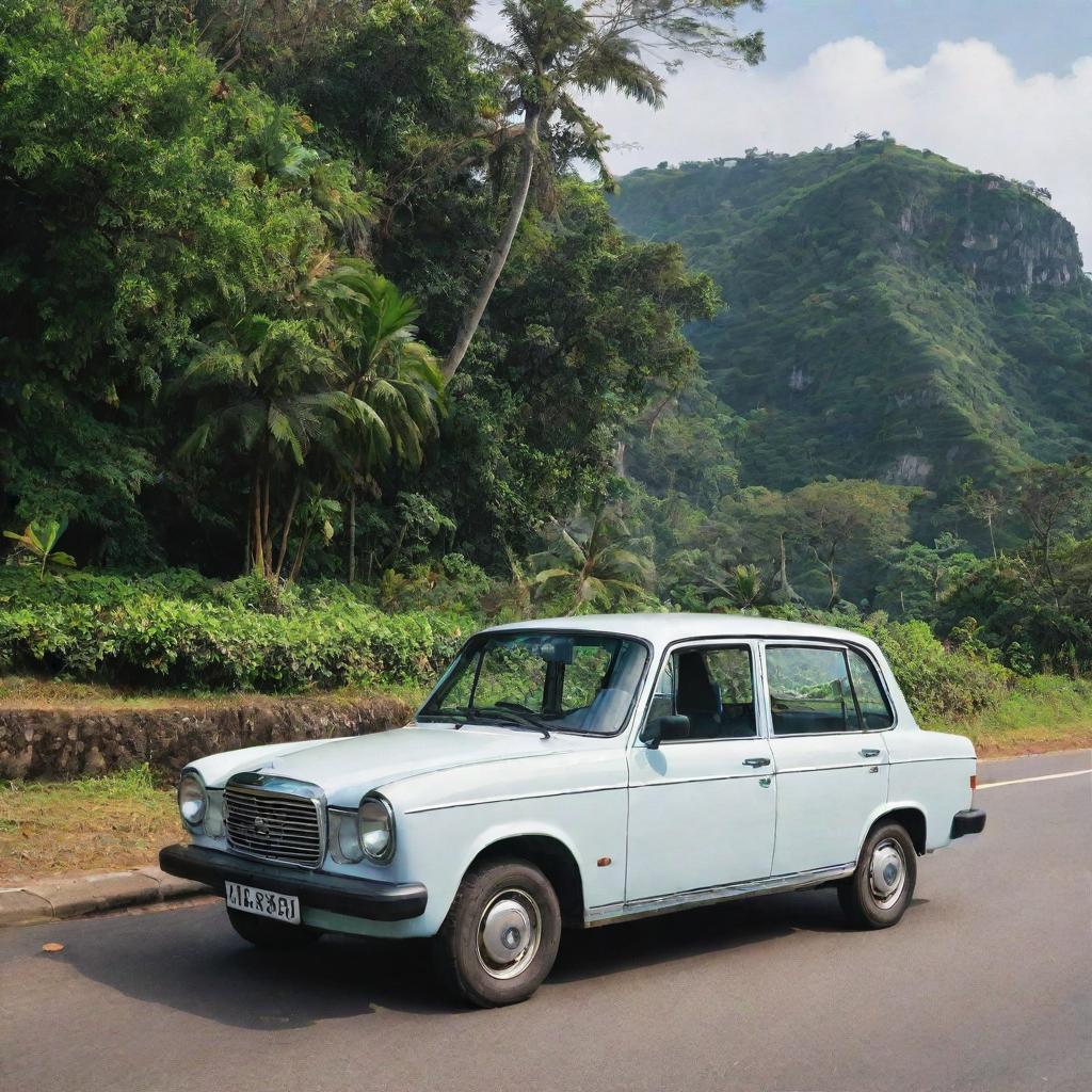 A compact, eco-friendly car from Sri Lanka, featuring traditional designs coupled with advanced technology and vibrant colors