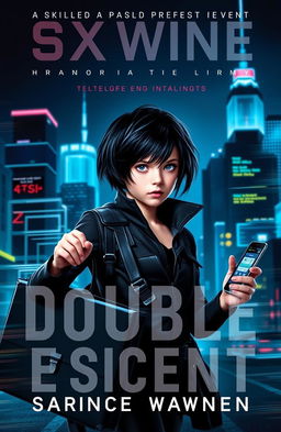 A captivating book cover featuring a young girl who is a skilled double agent