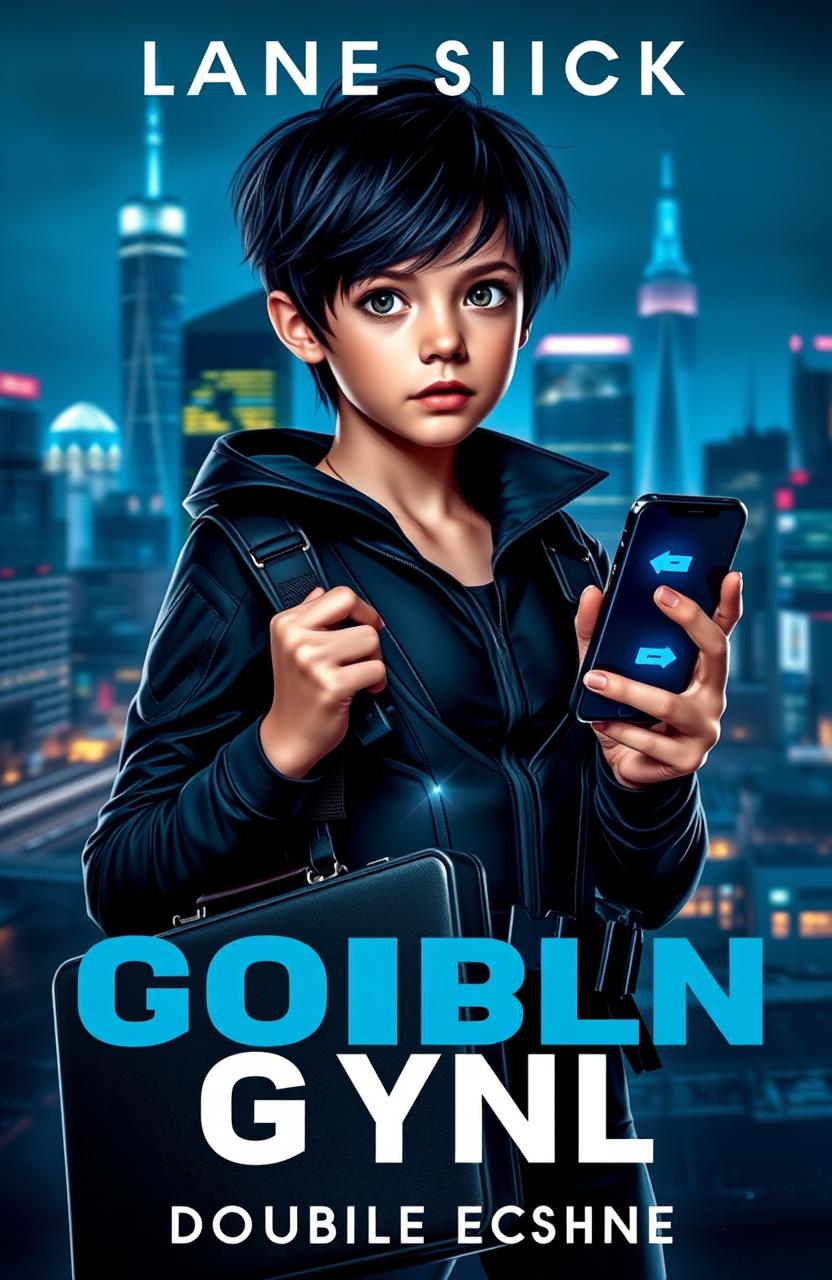 A captivating book cover featuring a young girl who is a skilled double agent