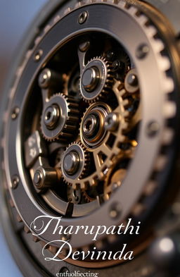 A close-up view of an intricate gear box, showcasing its inner workings such as gears, cogs, and mechanisms
