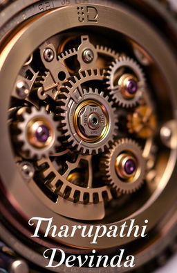 A close-up view of an intricate gear box, showcasing its inner workings such as gears, cogs, and mechanisms