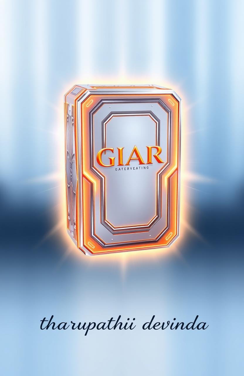 A detailed illustration of a GIAR box prominently displayed in the center of the image, designed with intricate details and a sleek, modern aesthetic