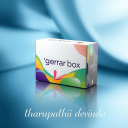 An artistic representation of a GIAR box positioned prominently at the center of the image, with the topik labeled as 'gera box' integrated into its design