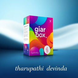 An artistic representation of a GIAR box positioned prominently at the center of the image, with the topik labeled as 'gera box' integrated into its design