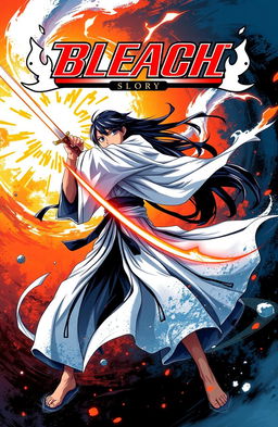 A striking novel cover design inspired by the famous manga series 'Bleach'