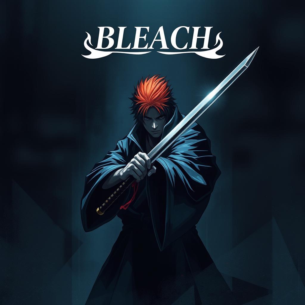 A captivating novel cover design inspired by the famous manga series 'Bleach'