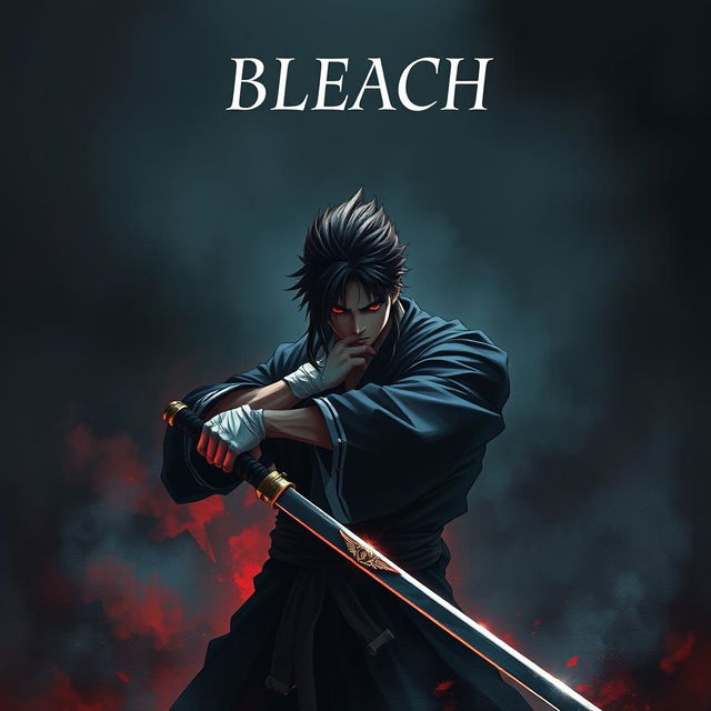 A captivating novel cover design inspired by the famous manga series 'Bleach'