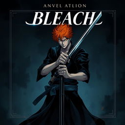 A captivating novel cover design inspired by the famous manga series 'Bleach'