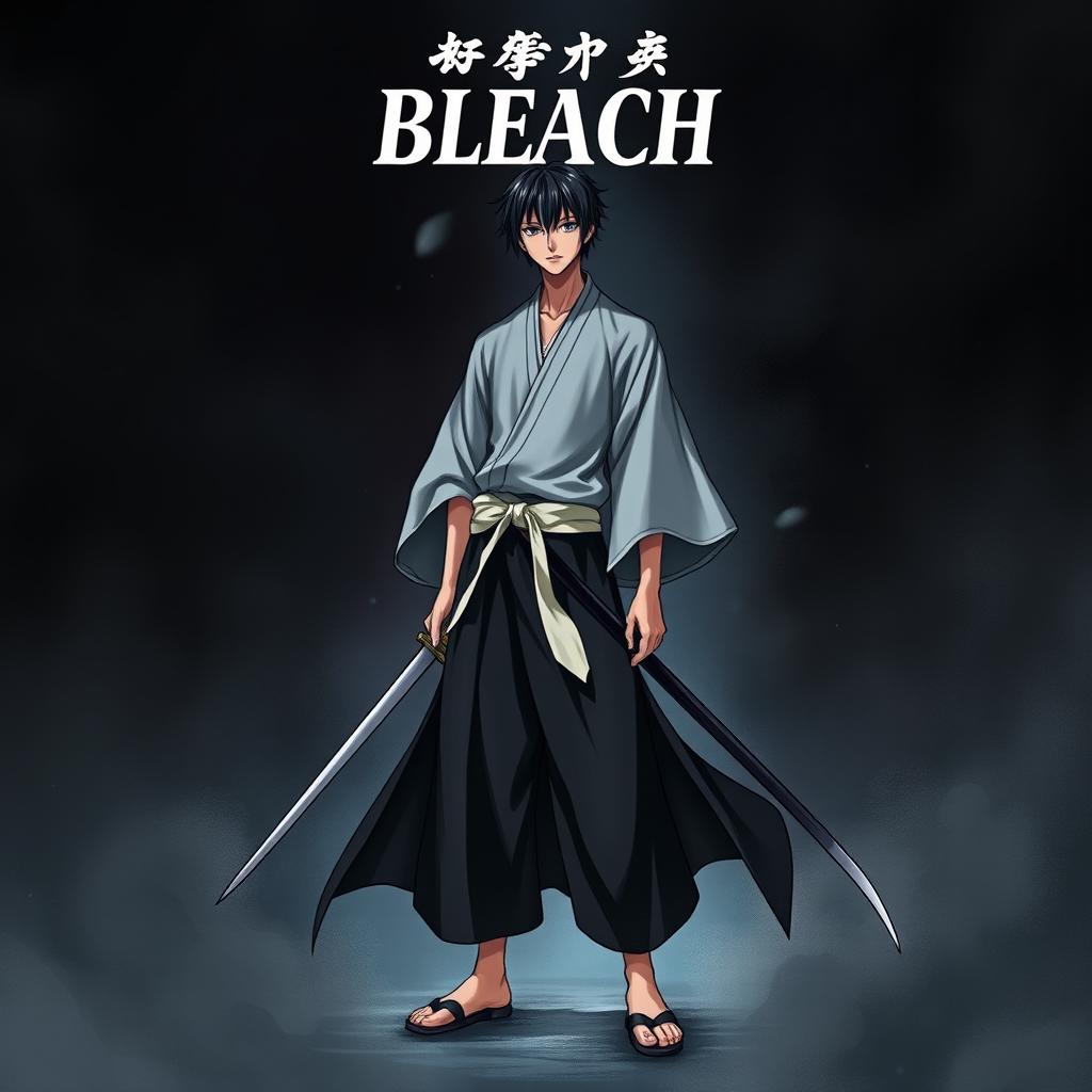 An intriguing novel cover design inspired by the famous manga series 'Bleach'