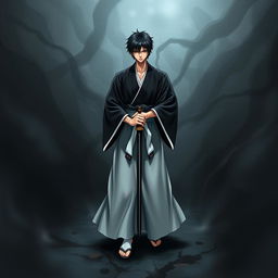 A captivating novel cover design inspired by the famous manga series 'Bleach'