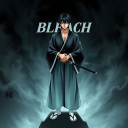 A captivating novel cover design inspired by the famous manga series 'Bleach'