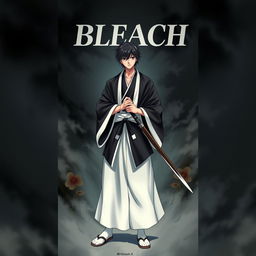 A captivating novel cover design inspired by the famous manga series 'Bleach'