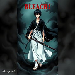 A striking novel cover design inspired by the famous manga series 'Bleach'