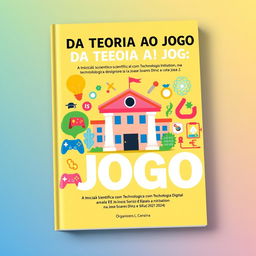 A book cover design for 'DA TEORIA AO JOGO: A Iniciação Científica com Tecnologia Digital na EE José Soares Diniz e Silva (2021-2024)'