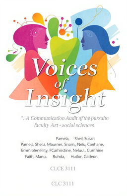 A book cover design for "Voices of Insight: A Communication Audit of the Faculty of Art Social Sciences"