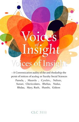 A book cover design for "Voices of Insight: A Communication Audit of the Faculty of Art Social Sciences"