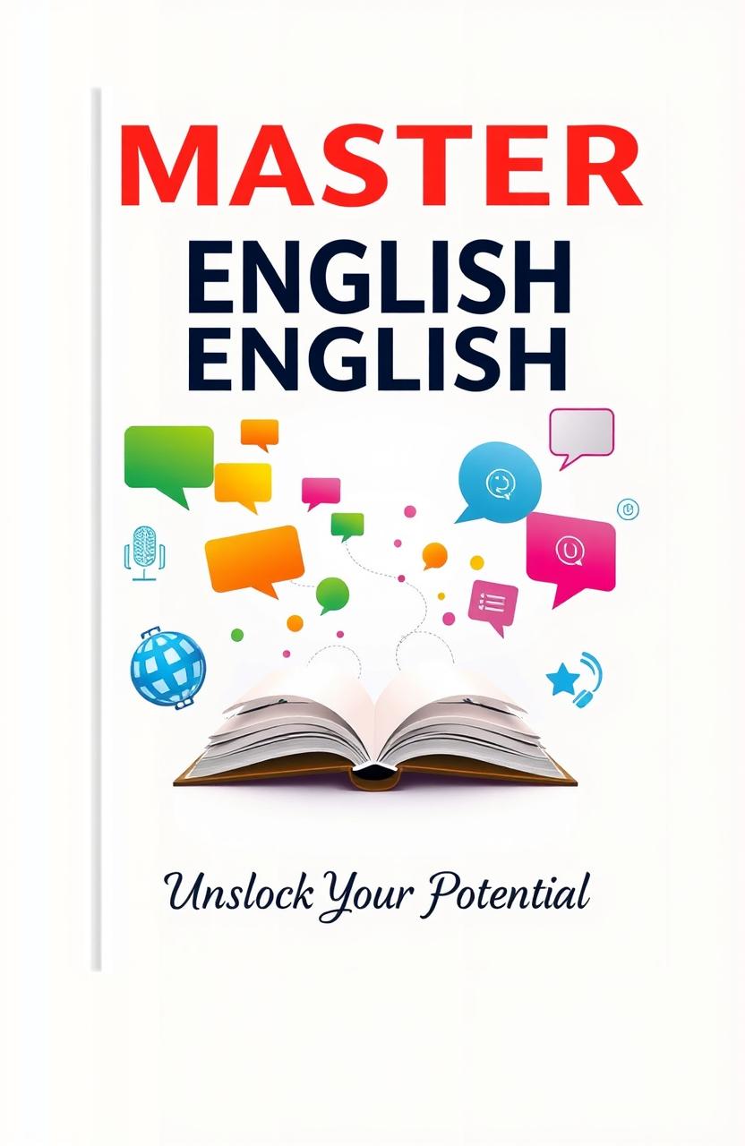 A visually appealing book cover for a spoken English learning guide