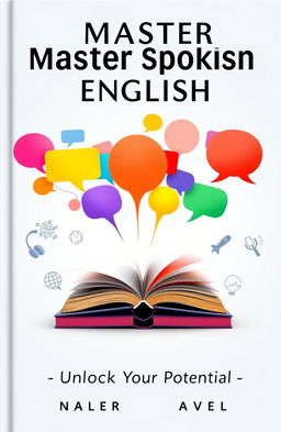 A visually appealing book cover for a spoken English learning guide