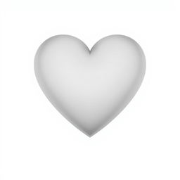 A 2D icon of a gray heart, designed with a simple yet elegant style