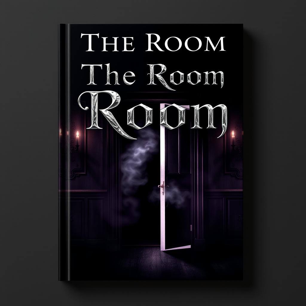 A dark and intriguing book cover design for a book titled "The Room"