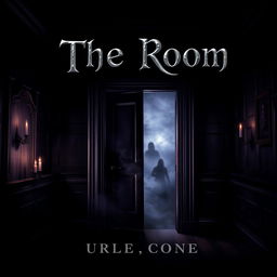 A dark and intriguing book cover design for a book titled "The Room"