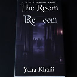 A dark and intriguing book cover design for a novel titled "The Room" by author Yana Khalil