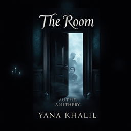 An alluring and mysterious book cover design for a novel titled "The Room" by author "Yana Khalil"