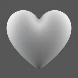 very simple 2D gray heart, no background