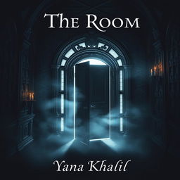 A captivating and mysterious book cover design for the novel titled "The Room" by author "Yana Khalil"