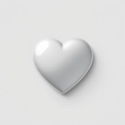 simple 2D gray heart icon, no background, without shadows and lighting