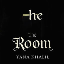 A dark and mysterious book titled "The Room" by author Yana Khalil, featuring an enigmatic cover design