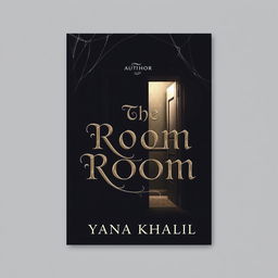 A dark and mysterious book titled "The Room" by author Yana Khalil, featuring an enigmatic cover design