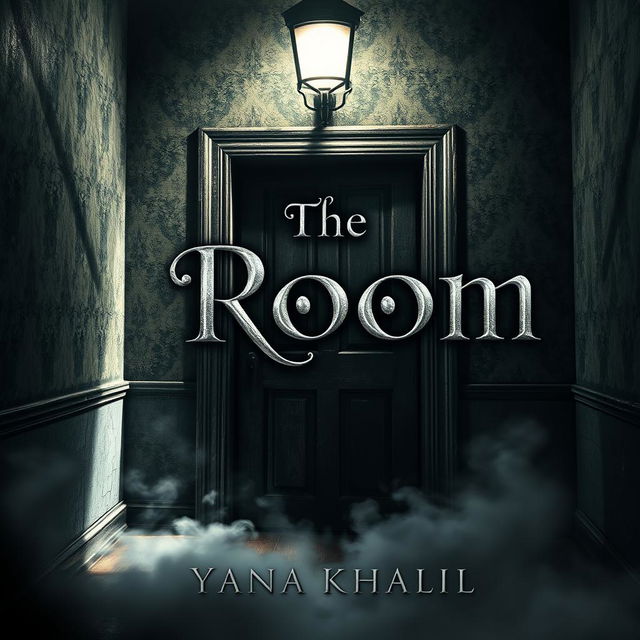 A captivating and ominous book cover for a mysterious novel titled "The Room" by author Yana Khalil