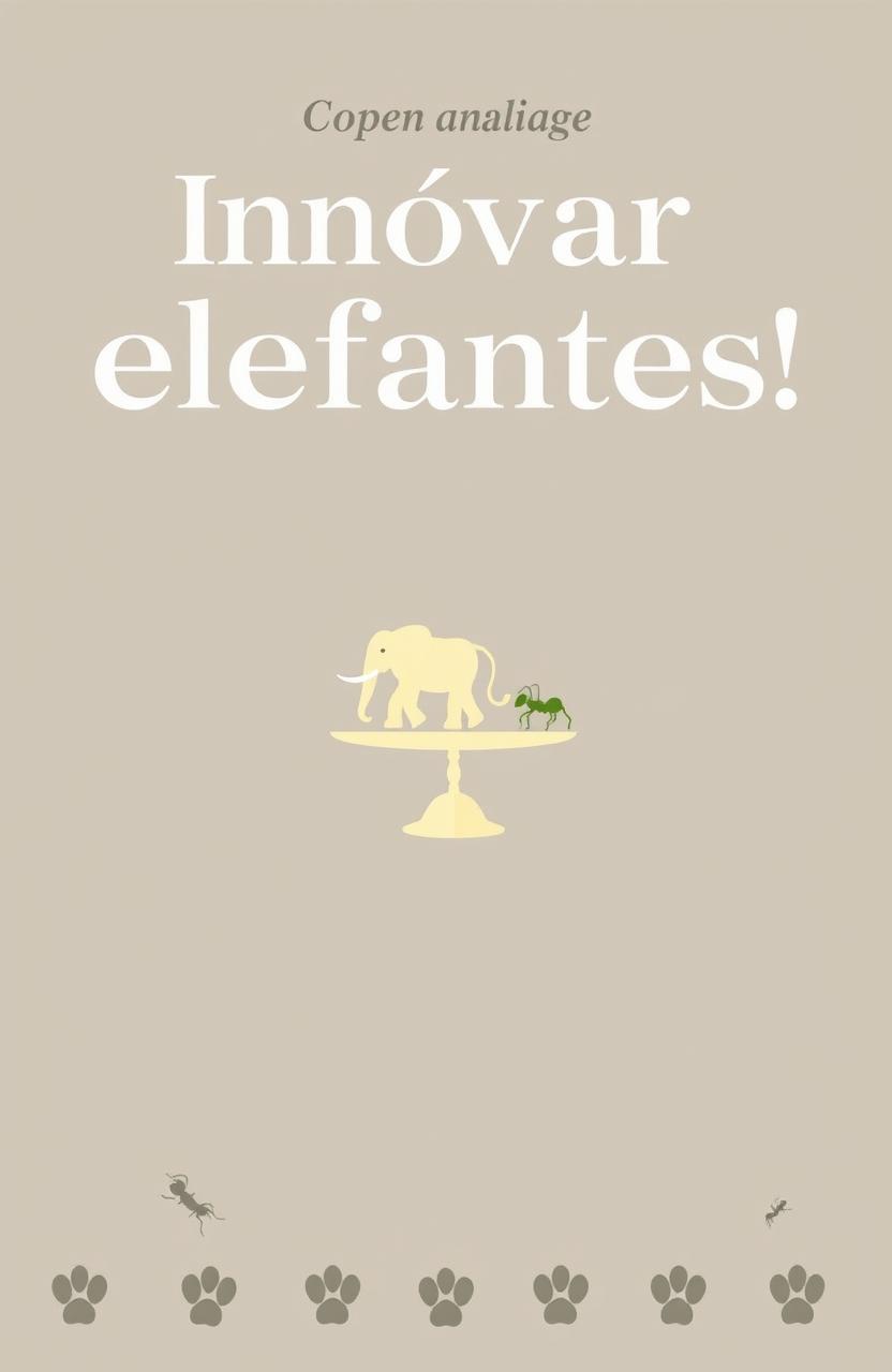 A simple, business-style book cover for '¡Innovar entre elefantes!'