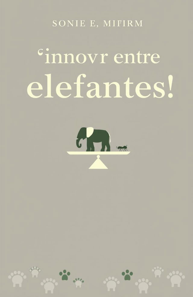 A simple, business-style book cover for '¡Innovar entre elefantes!'