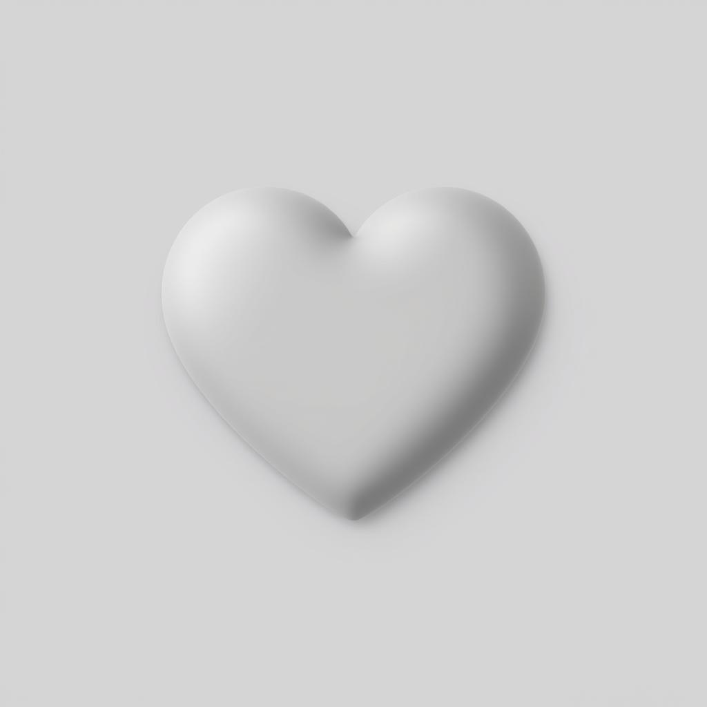 plain 2D gray heart icon, no background, no shadows