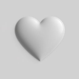 plain 2D gray heart icon, no background, no shadows