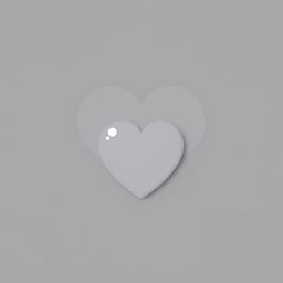 plain 2D gray heart icon, no background, no shadows