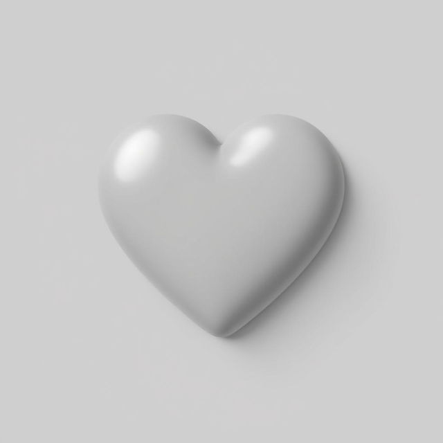 plain 2D gray heart icon, no background, no shadows