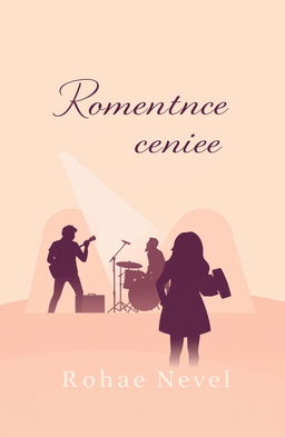 A minimalistic book cover design for a romantic novel