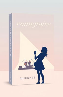 A minimalistic book cover design for a romantic novel