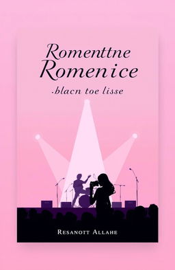 A minimalistic book cover design for a romantic novel